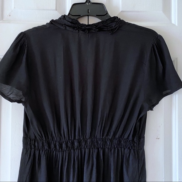 Motherhood Maternity Black Ruffled Shirt Top Slvls - Picture 9 of 11
